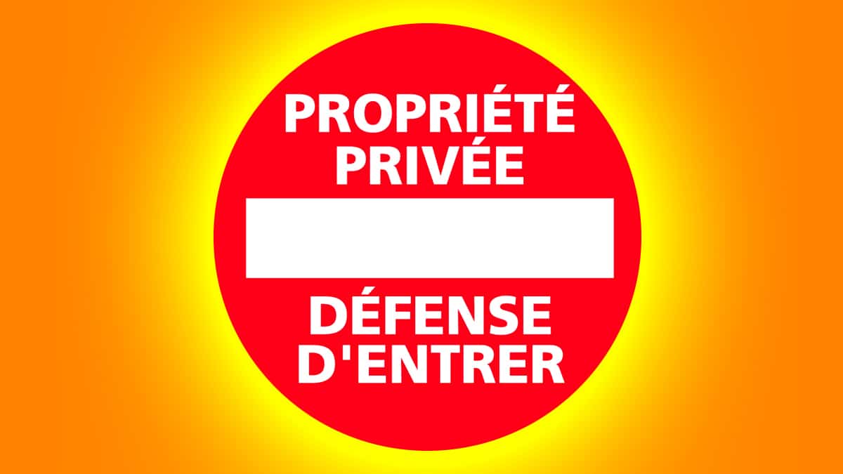 Ce panneau “propriété privée” acheté chez Amazon peut être considéré comme illégal dans 45 communes