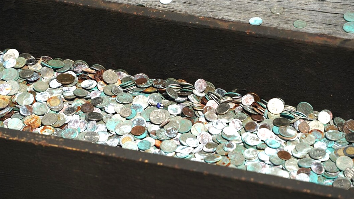 “Mon grand-père les avait tous planqués là” explique ce trentenaire après la découverte de 112 pièces d’argent dans une poutre creuse selon les experts monétaires