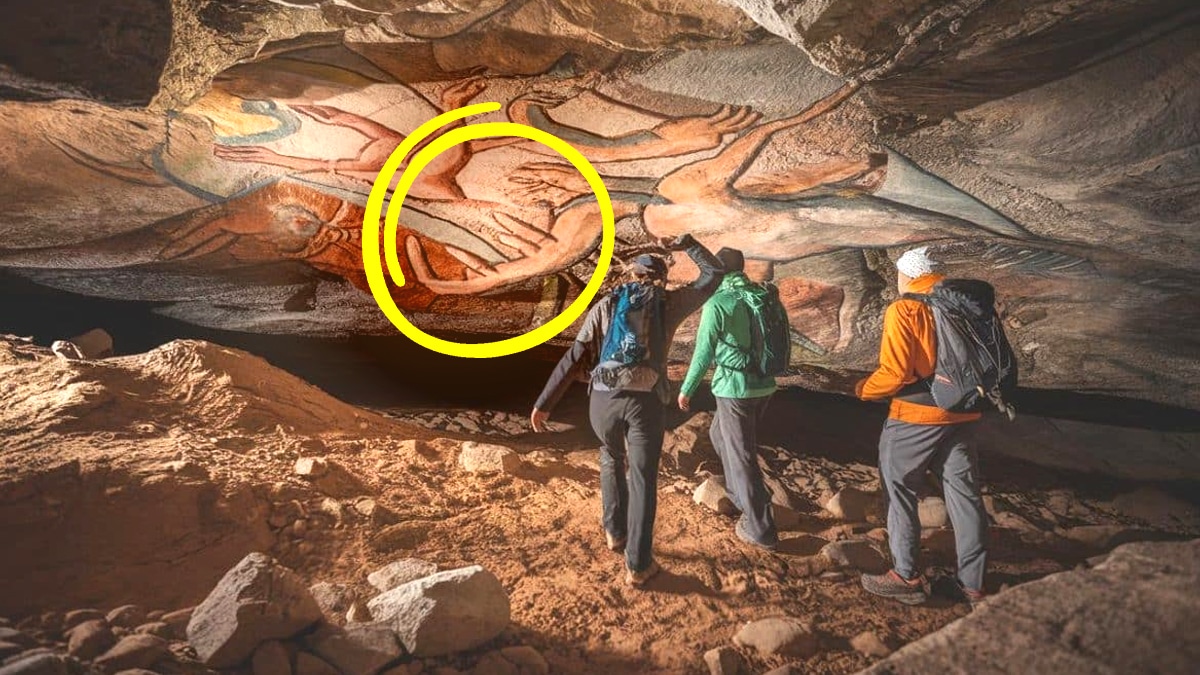 Un groupe de randonneurs a découvert une grotte cachée avec des peintures rupestres anciennes