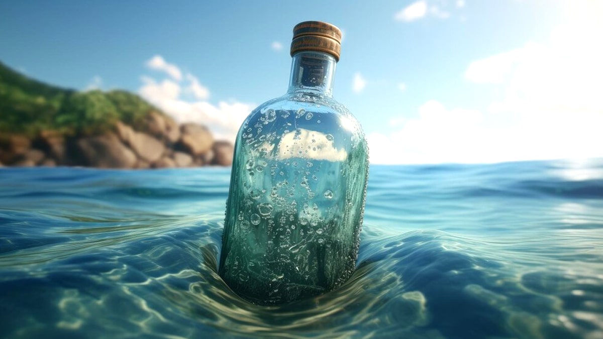 Un marin a retrouvé un message dans une bouteille flottant dans l’océan, envoyé par un enfant il y a des années