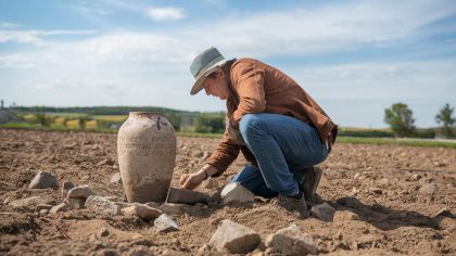 En enlevant des pierres dans son champ, il tombe sur une urne ancienne “ils ont débarqué à quinze et m’ont dit : c’est plus cultivable, c’est un site sensible”