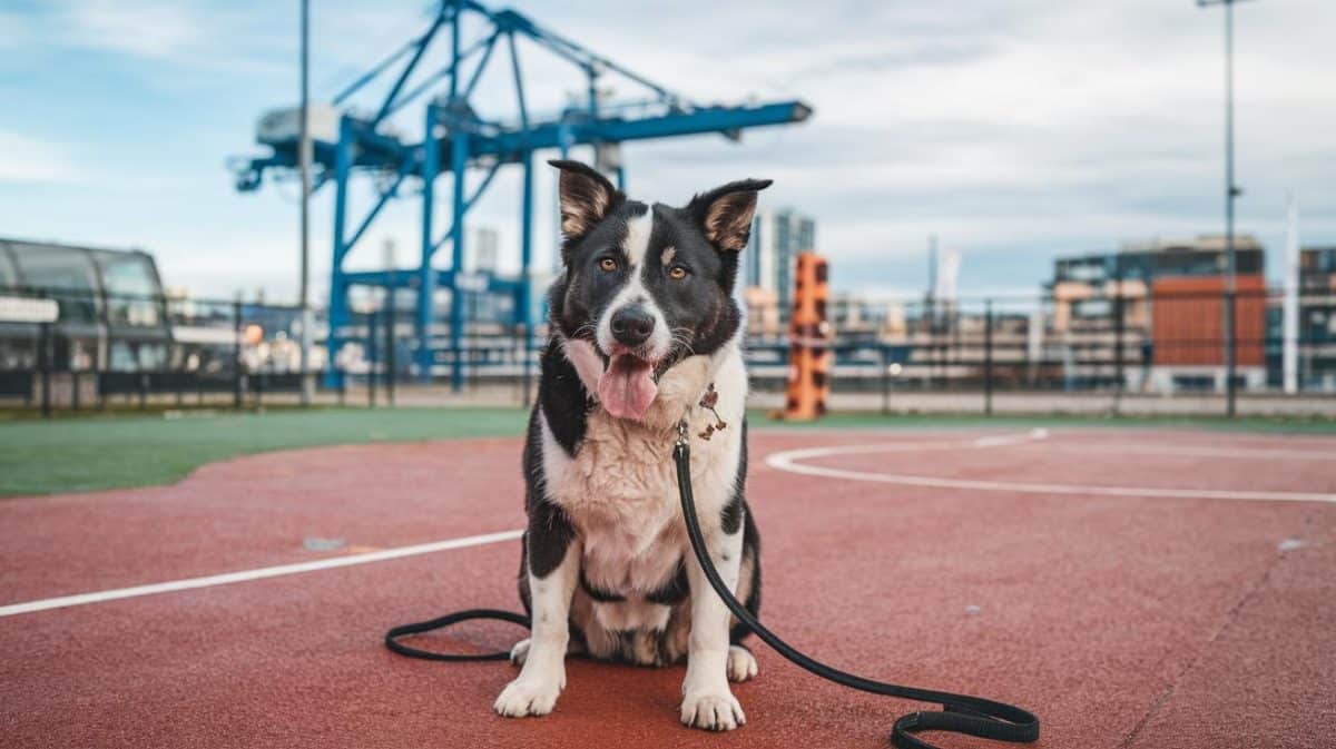 “Ils ont dit que quelqu’un d’autre viendrait le récupérer” raconte un agent de sécurité après qu’un chien a été laissé sur une aire de jeu près d’un port
