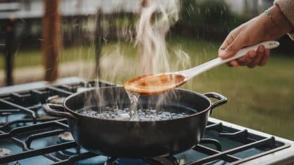 “Je laisse toujours une cuillère de bois sur la casserole quand je fais bouillir de l’eau et elle ne déborde jamais” : ce geste étonnant est pourtant d’une efficacité redoutable