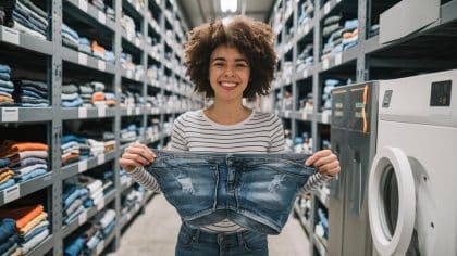 “Je mets mes jeans au congélateur au lieu de les laver et ils durent deux fois plus longtemps” : cette astuce méconnue séduit les jeunes qui veulent consommer moins mais mieux