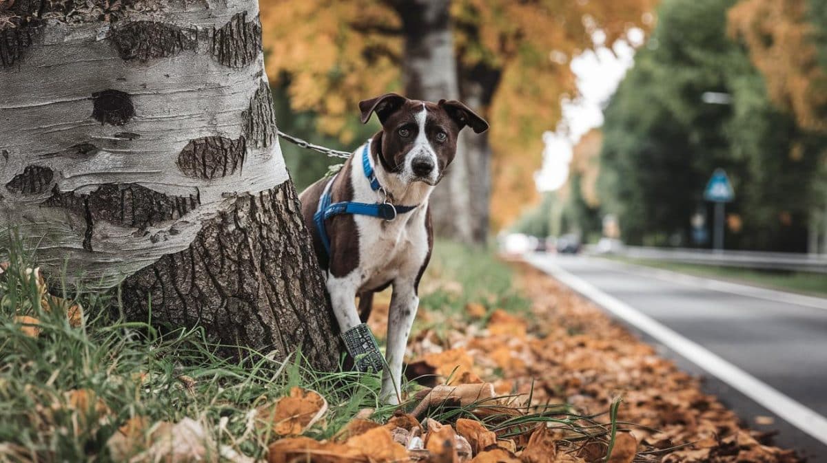 “Je pensais qu’il avait été adopté” raconte cette voisine après avoir retrouvé le chien attaché à un arbre en bord de départementale le jour des grands départs en vacances