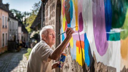 Un retraité est verbalisé après avoir peint une fresque sur son mur extérieur "ils disent que ça dénature le patrimoine du village c’est ridicule" explique-t-il