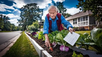 Un retraité plante des légumes en bordure de terrain et reçoit un courrier d’avertissement “ils disent que ça attire les insectes et dérange la circulation” raconte-t-il