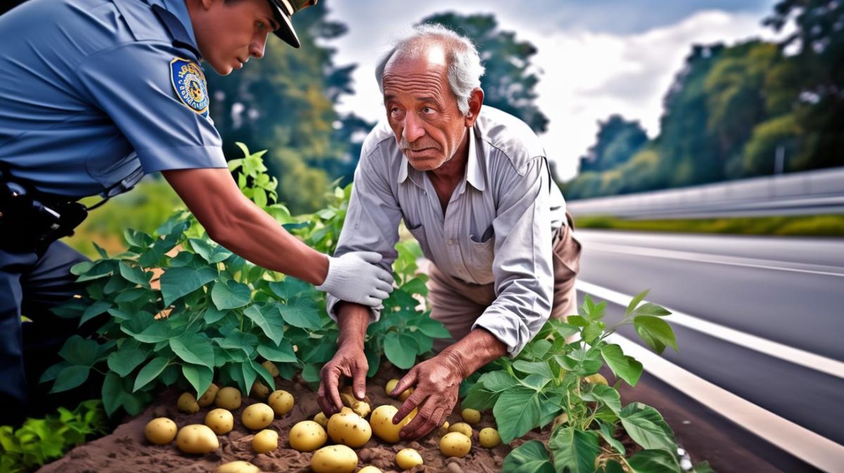 Un retraité plante des pommes de terre trop près de la route et reçoit un avertissement “ils disent que ça met en danger la circulation des piétons” s’étonne-t-il
