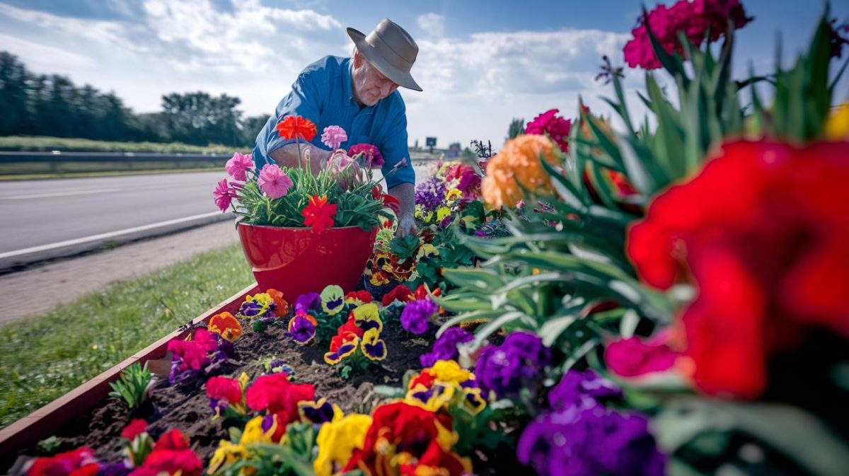Un retraité plante un massif fleuri en bordure de route et reçoit une convocation "ils affirment que ça empiète sur le domaine public" déplore-t-il