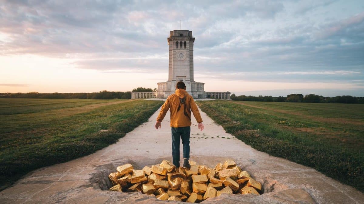 Une archive déclassifiée dévoile l’existence d’un gisement d’or de 16 milliards d’euros sous un monument historique classé, le site est mis sous haute protection