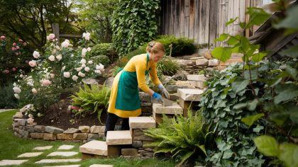 Une bricoleuse construit un escalier en pierre vers son potager et reçoit une amende "ils considèrent que c’est une extension illégale c’est absurde" explique-t-elle