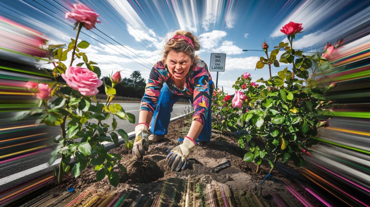 Une jardinière plante des rosiers en bord de route et reçoit une sanction "ils considèrent que ça empiète sur le domaine public c’est absurde" proteste-t-elle