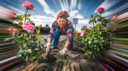 Une jardinière plante des rosiers en bord de route et reçoit une sanction "ils considèrent que ça empiète sur le domaine public c’est absurde" proteste-t-elle