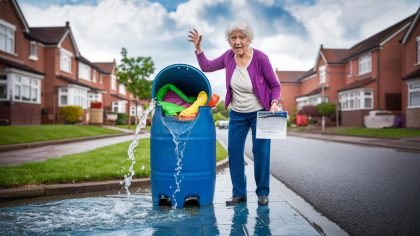 Une retraitée reçoit une amende parce que son bac de récupération d’eau de pluie déborde sur le trottoir “je n’ai jamais vu une règle aussi absurde” explique-t-elle