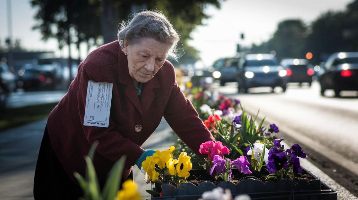 Une retraitée reçoit une contravention après avoir planté des massifs fleuris en bordure de route "ils disent que ça empiète sur le domaine public c’est absurde" explique-t-elle
